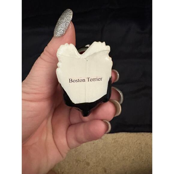 Kurt Adler Boston Terrier Christmas Tree Glass Ornament Dogs Puppies Santa - Picture 5 of 7